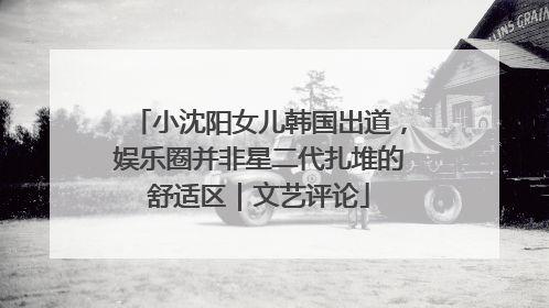 小沈阳女儿韩国出道，娱乐圈并非星二代扎堆的舒适区｜文艺评论